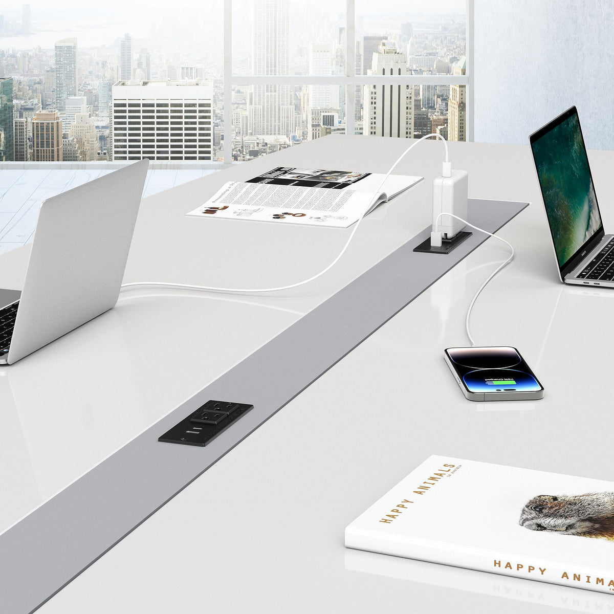 Jgstkcity USB ports highlighted for quick charging during meetings.