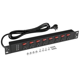 Jgstkcity rack-mount PDU with 8 outlets for organized rack power