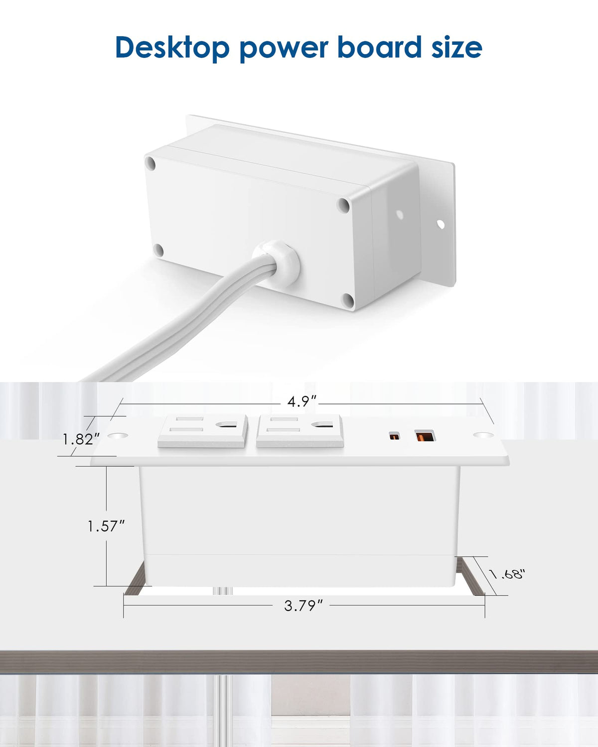 Jgstkcity side-table mounting keeps cords organized.
