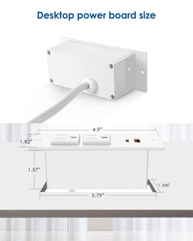 Jgstkcity side-table mounting keeps cords organized.
