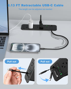 jgstkcity retractable USB‑C cable detail with magnetic tip for neatness