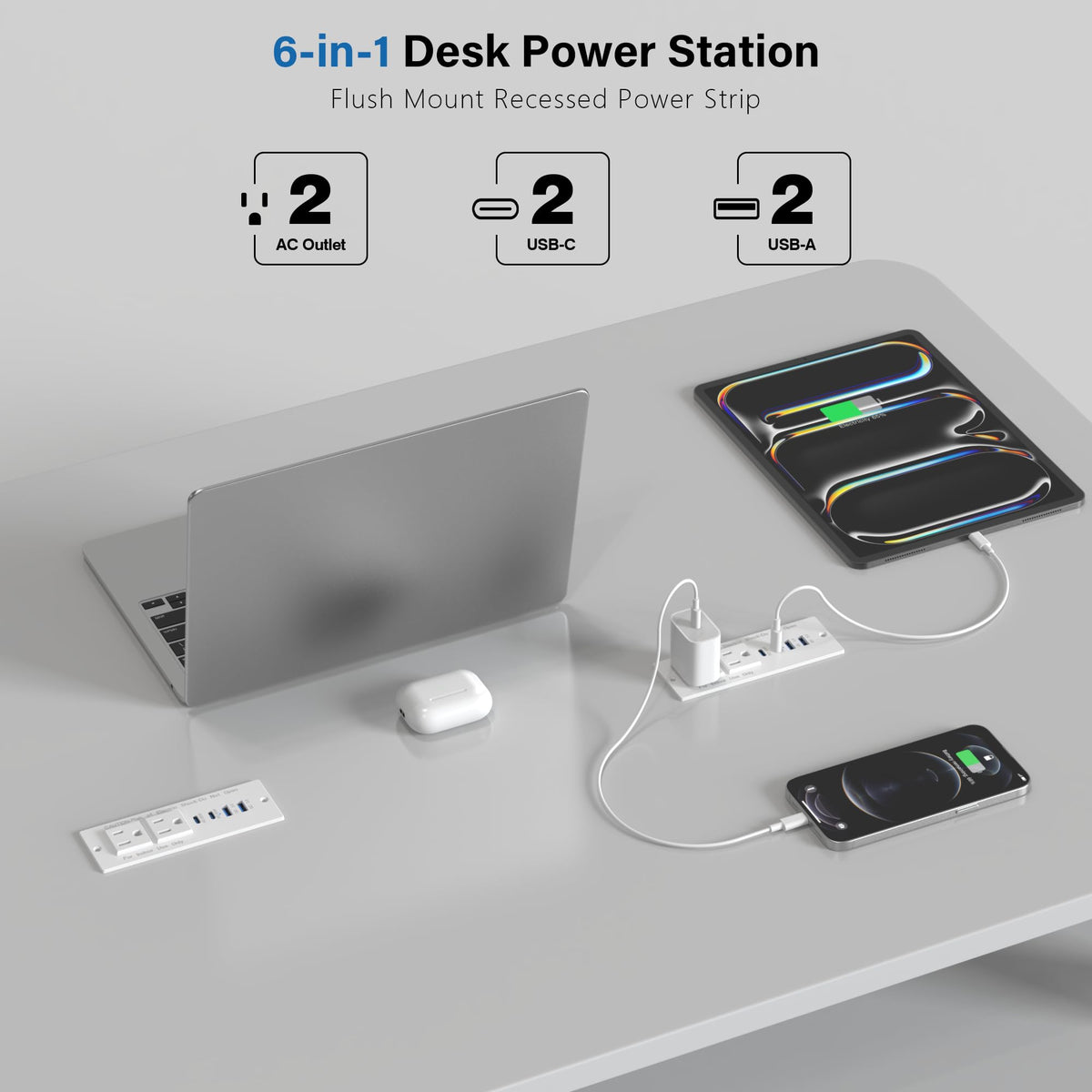 Jgstkcity installed on a side table showing clutter-free charging convenience