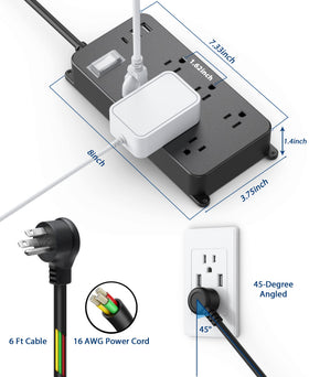 ETL certified surge protector with 2000 Joules for outdoor use