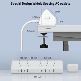Jgstkcity surge protector with 1200 Joules guarding electronics
