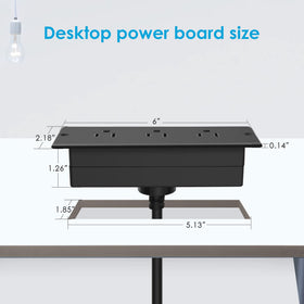 Jgstkcity table-install recessed outlet enabling neat flush integration in furniture.