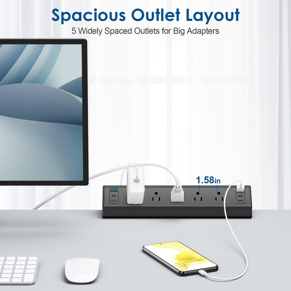 Jgstkcity fireproof housing close-up for safer, durable desk power