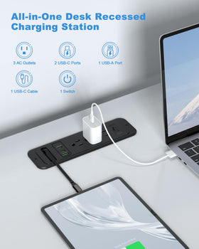 jgstkcity top view installed in drawer demonstrates hidden charging convenience