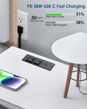 Jgstkcity USB-C 30W fast charging port powers compatible devices