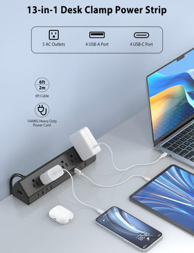 Jgstkcity 65W USB-C port enables fast charging on demand.