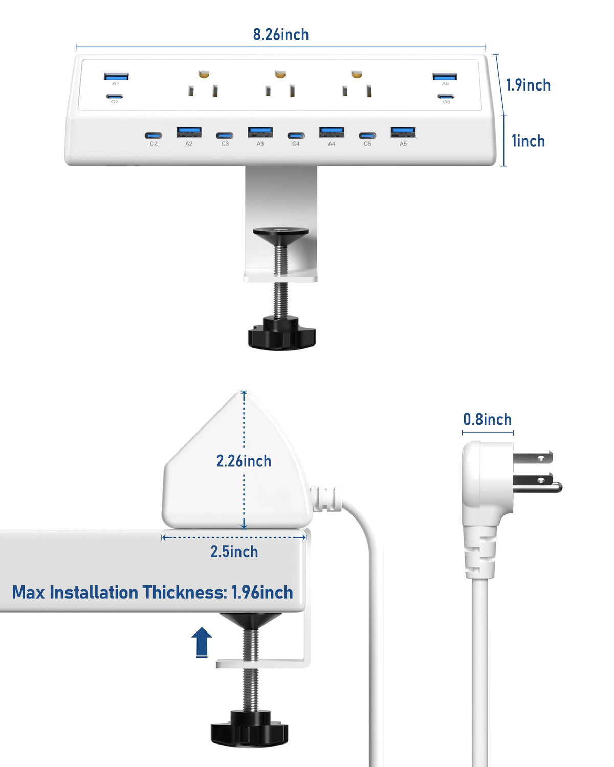 Jgstkcity versatile clamp attaches to nightstands or counters.