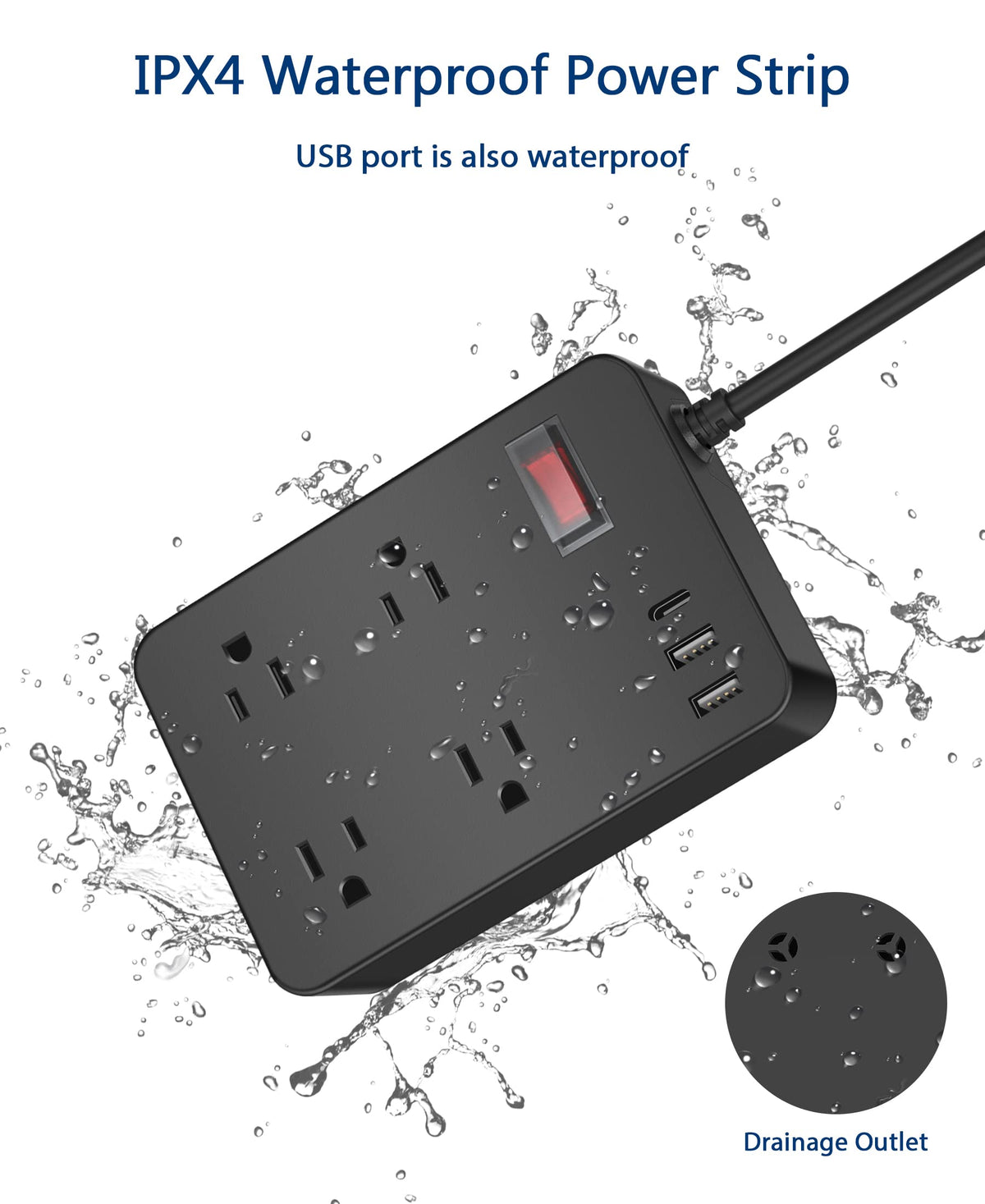 Jgstkcity splash-proof drainage detail, protects electronics from light rain and splashes