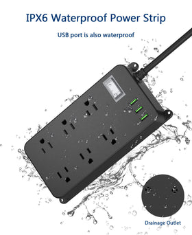 Jgstkcity waterproof surge protector IPX6 capable of withstanding rain