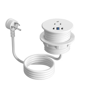 Jgstkcity white desk grommet keeps charging organized.