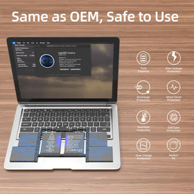JGTM battery with included installation tools and screws for safe DIY replacement