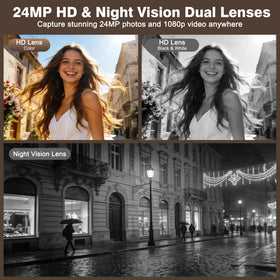 JH Mini Retro TLR camera 1080p video records smooth, shareable footage.