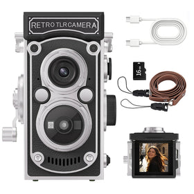 JH Mini Retro TLR camera, front view, compact design for everyday moments.