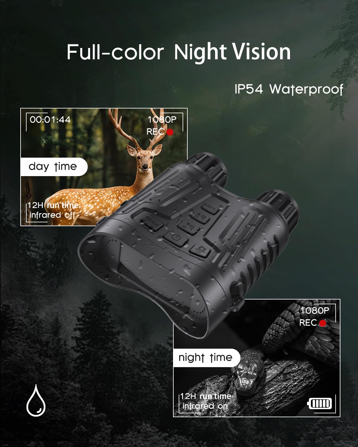 JHdril 4K binoculars IP54 rating withstands rain and dust