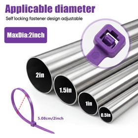JHXTZ purple zip ties bike and car accessories fastened.