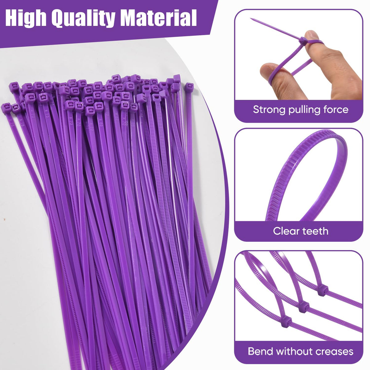 JHXTZ purple zip ties office cables neat and accessible.