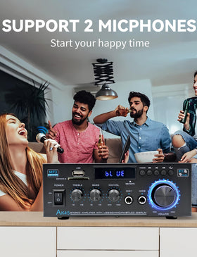 JIAATGA AK45 FM radio tuner with access to multiple stations.