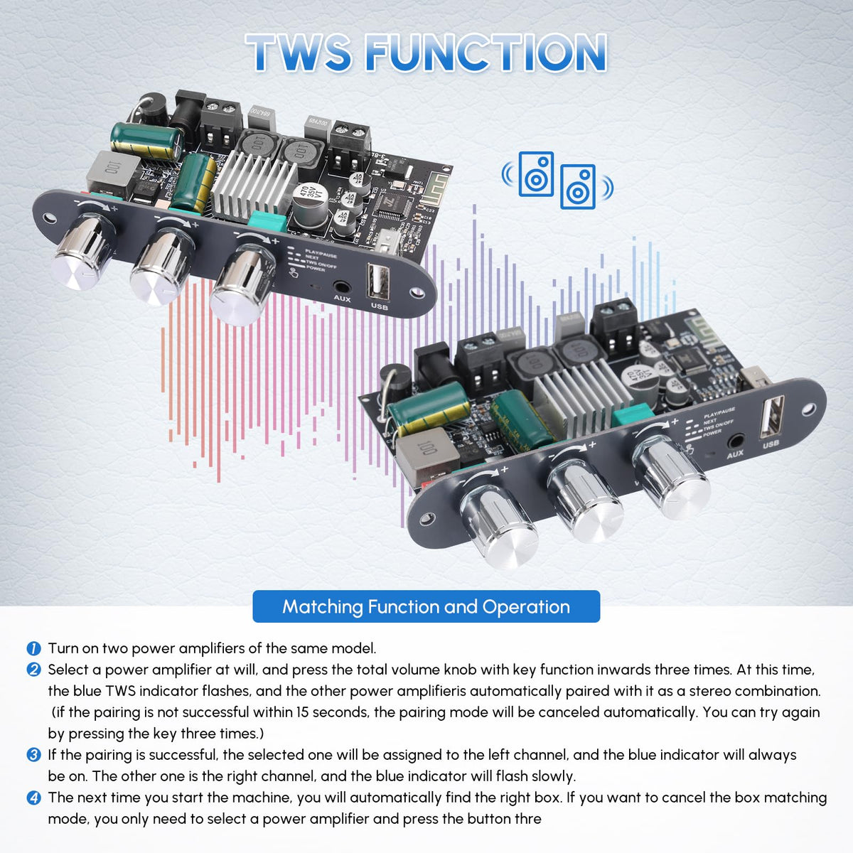 JIAATGA ZK-1001U Bluetooth module in action for wireless streaming.