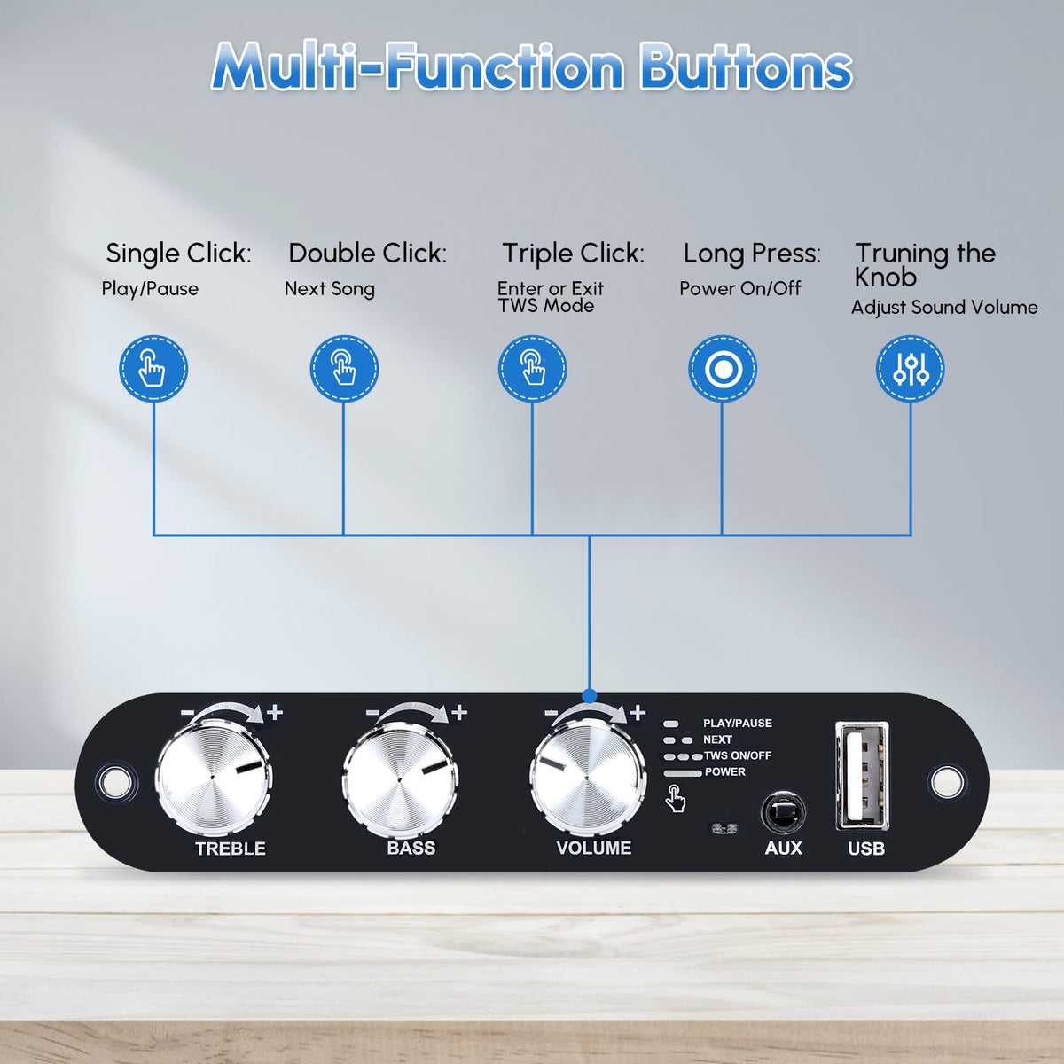 JIAATGA ZK-1001U TWS pairing demonstrated for true stereo.