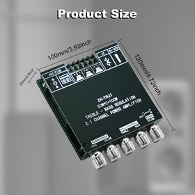 JIAATGA ZK-TB21 Bluetooth and AUX inputs for flexible wireless setups