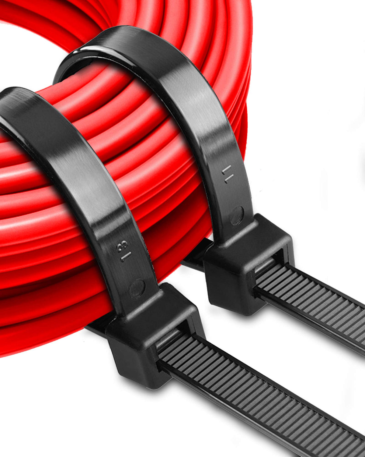 JIAHCN long zip ties 18in 200lbs in black for heavy duty cable management.