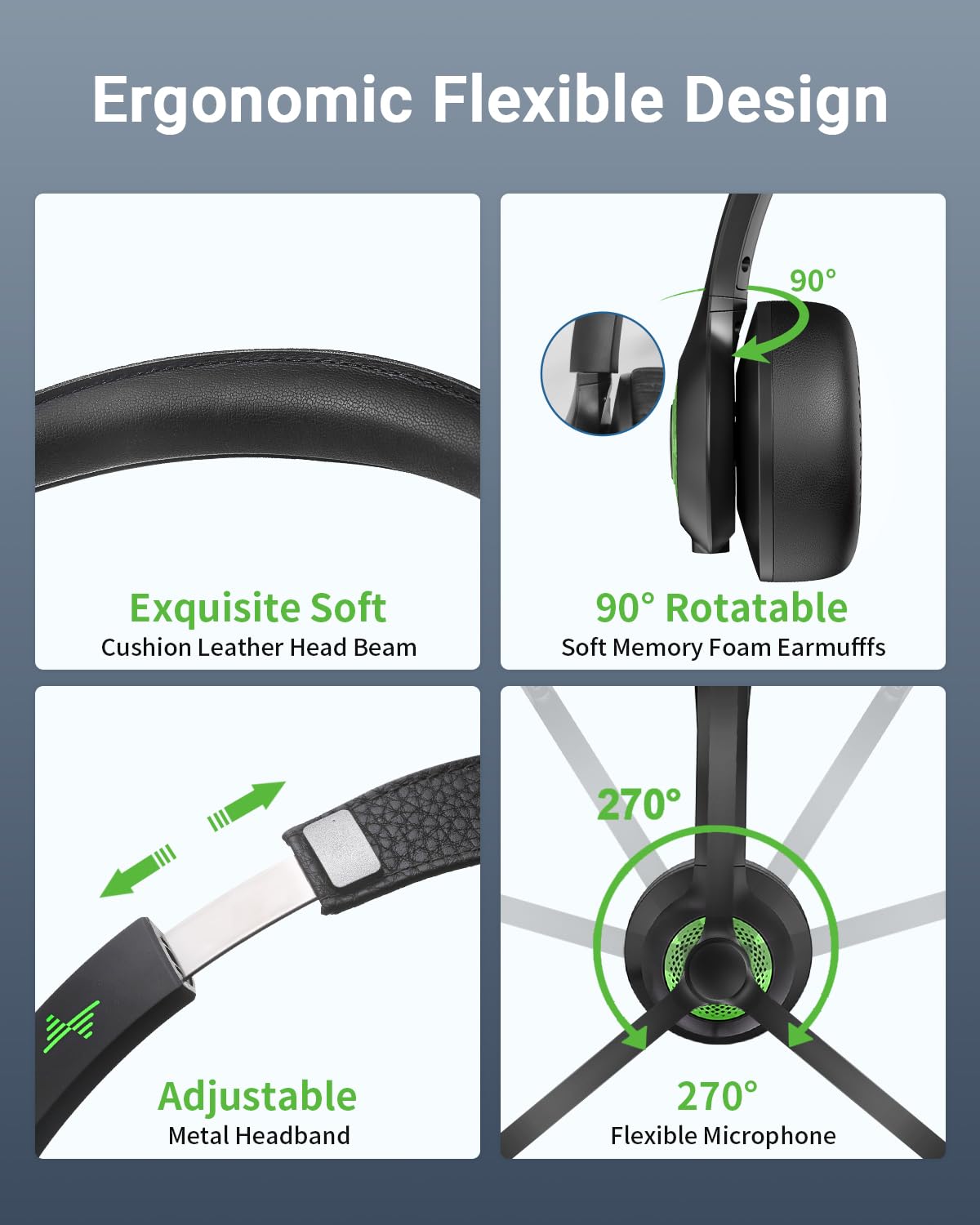 JIAMQISHI headset beside laptop illustrating scale and desktop connectivity benefit