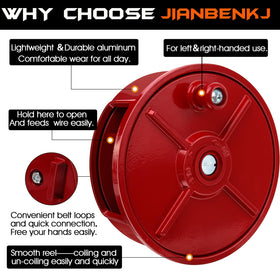 JIANBENKJ aluminum reel with rewind knob provides steady wire dispensing
