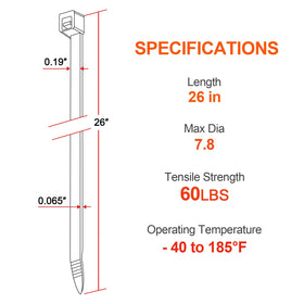 JIANYANG 60 lb tensile white zip tie for sturdy outdoor use.