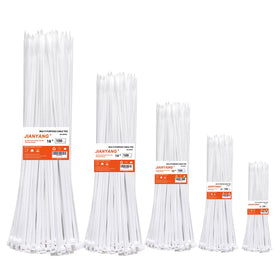 JIANYANG front pack of 500 zip ties showing assorted lengths and clean organization benefit