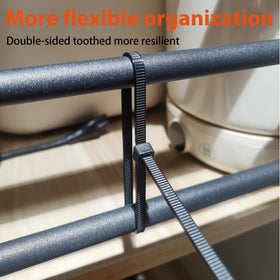 JIANYANG zip ties securing garden netting illustrating outdoor durability and weather resistance
