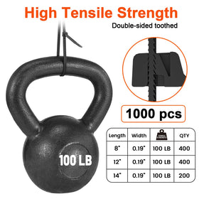 JIANYANG tie under load in tensile demo illustrating 100 lb strength benefit