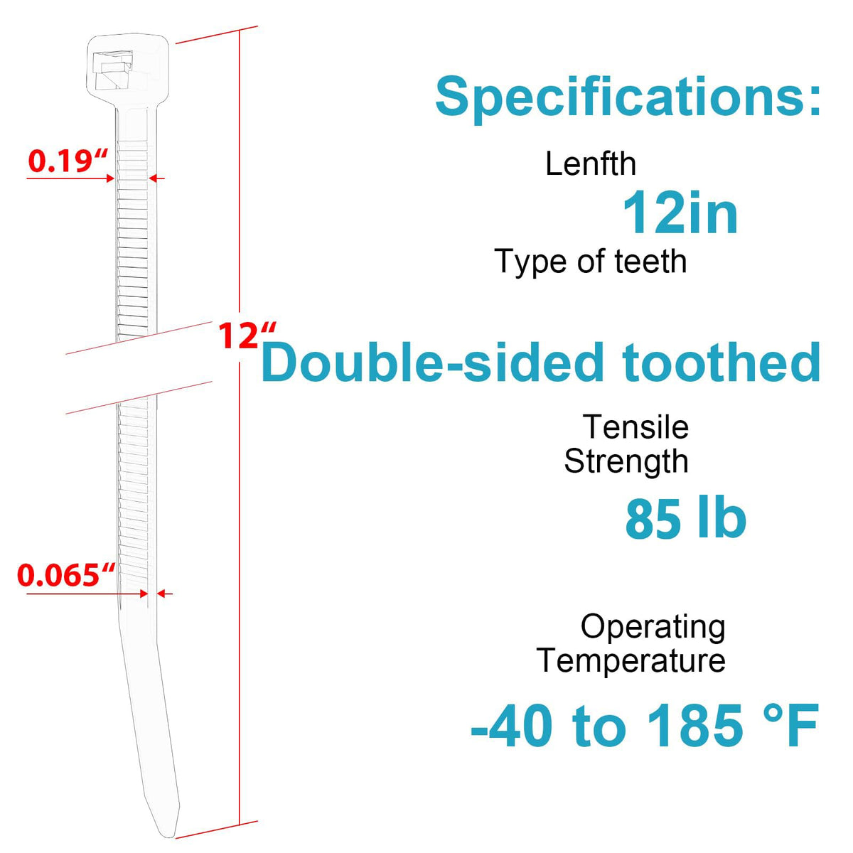 JIANYANG close-up of double-sided teeth illustrating stronger secure lock