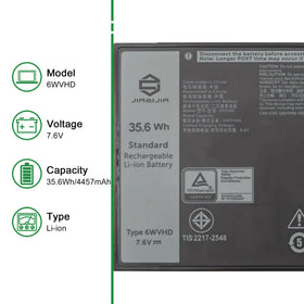 JIAZIJIA 6WVHD battery front label showing model compatibility