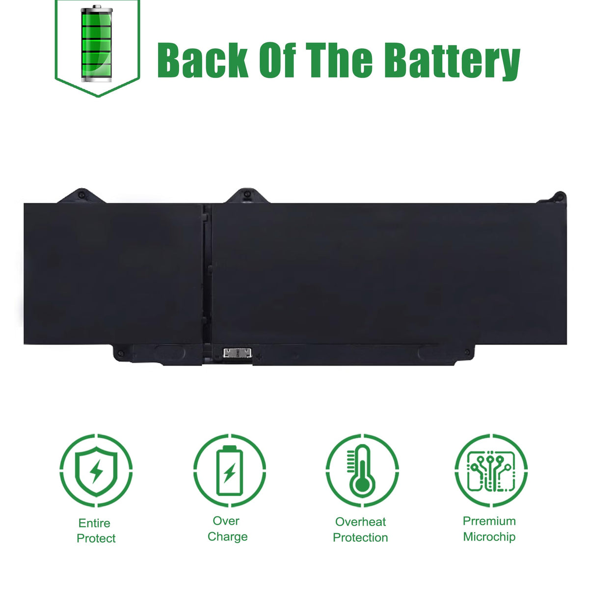 JIAZIJIA battery beside screwdriver and ruler showing size and installation ease benefit
