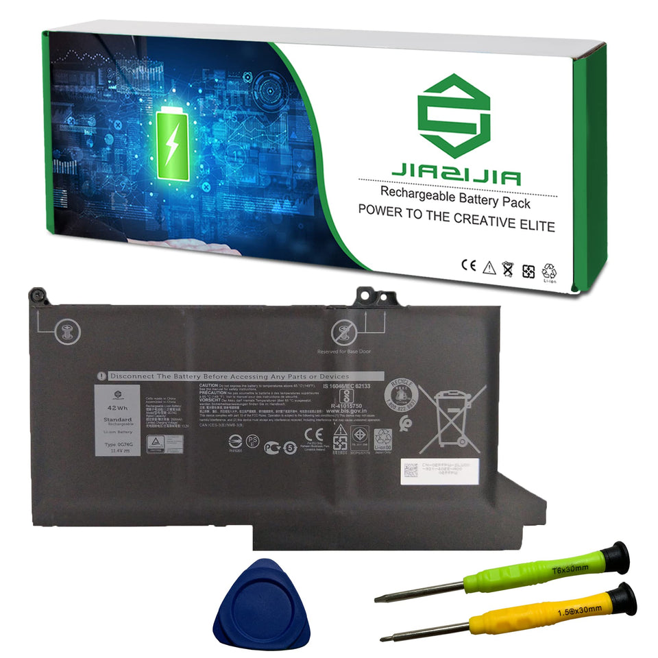 JIAZIJIA battery front view showing form factor and quick fit benefit