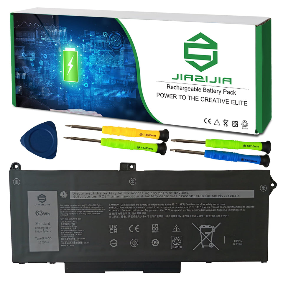 JIAZIJIA battery front label showing model and specs for quick verification