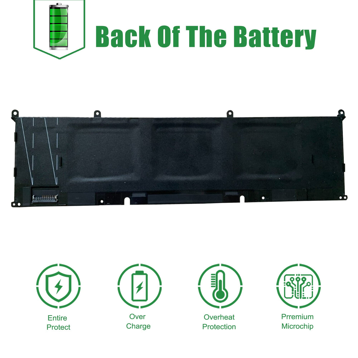 JIAZIJIA battery next to ruler showing compact size and easy replacement benefit