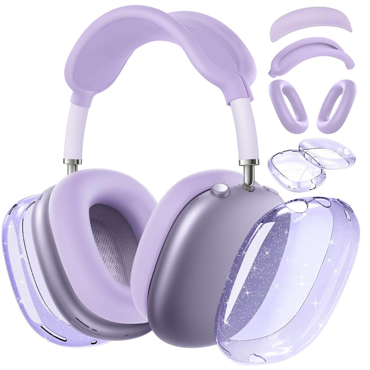 Jiboku 4-in-1 silicone AirPods Max earcups cover provides 360° protection and scratch resistance.