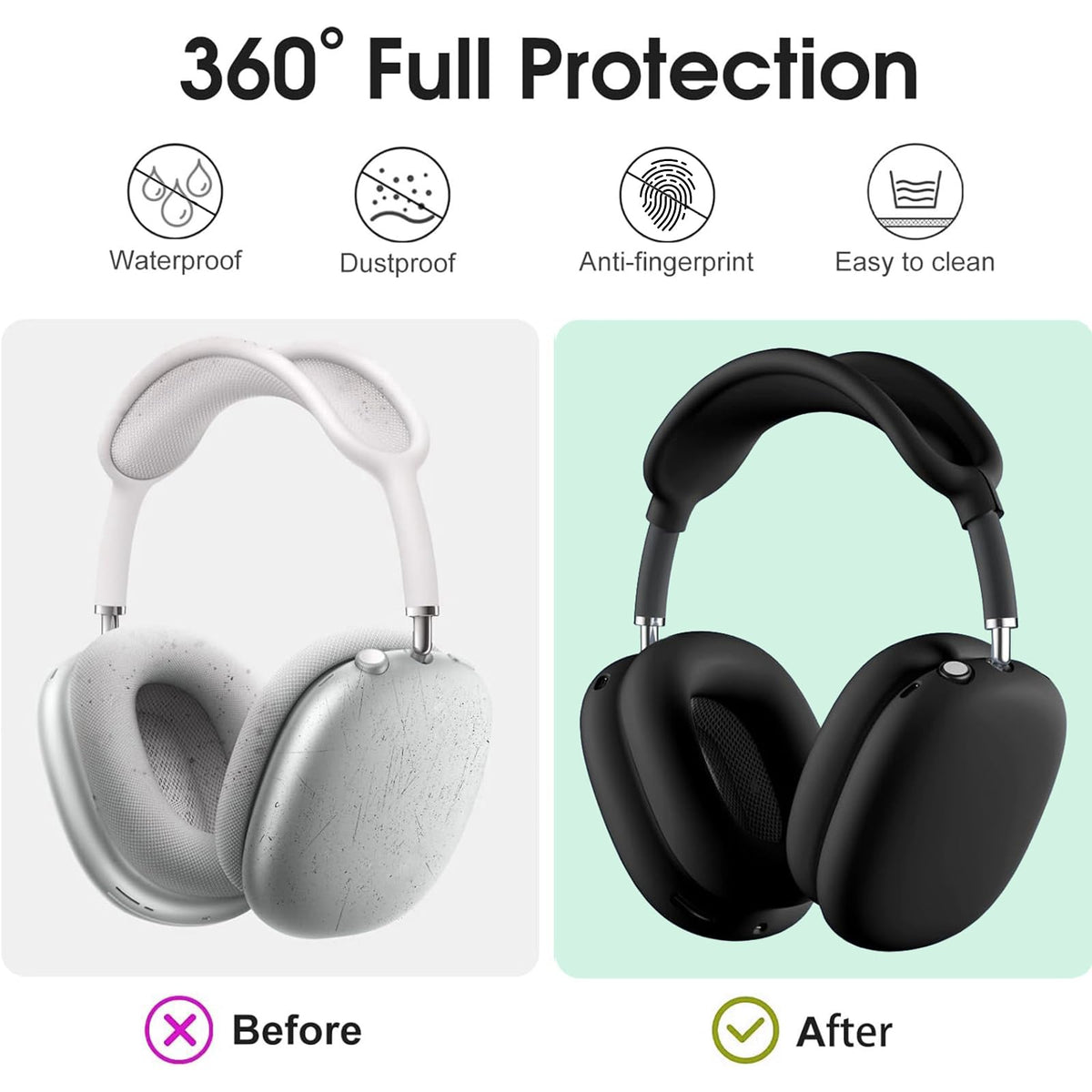 Jiboku AirPods Max earcup covers provide 360-degree protection for daily use.