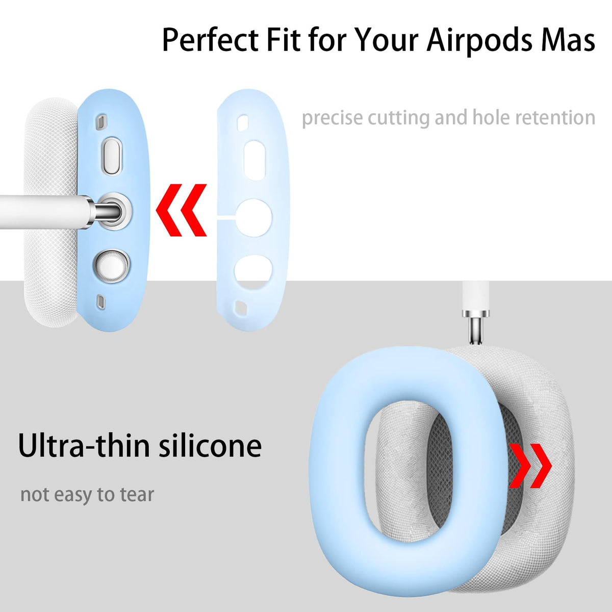 Jiboku AirPods Max earpad cover shields cushions from wear.