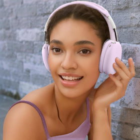 Jiboku AirPods Max easy-install design in purple preserves access and sound.