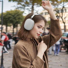 Jiboku AirPods Max silicone case for travel-ready protection.