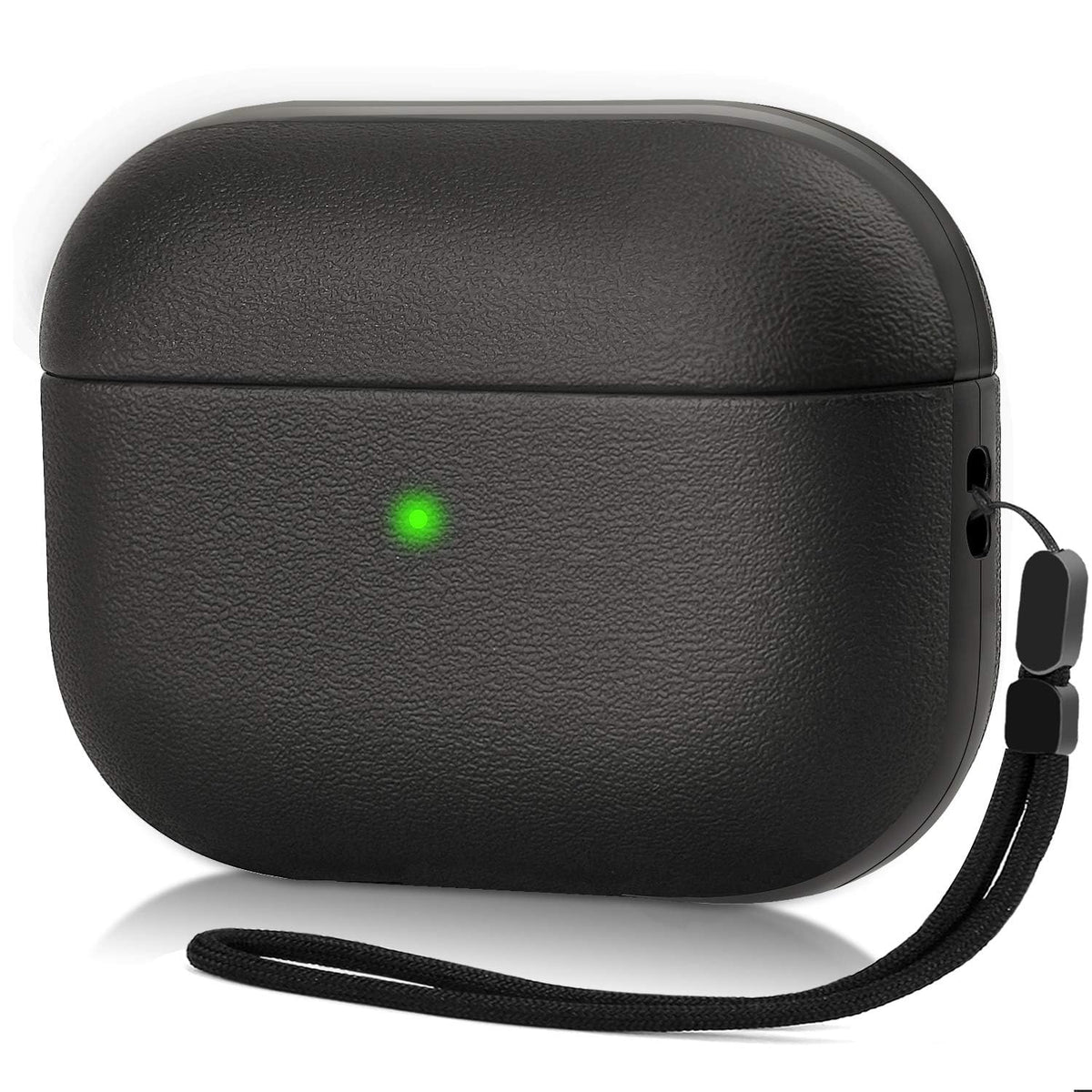 JIELIELE AirPods Pro case front view with leather texture and protection