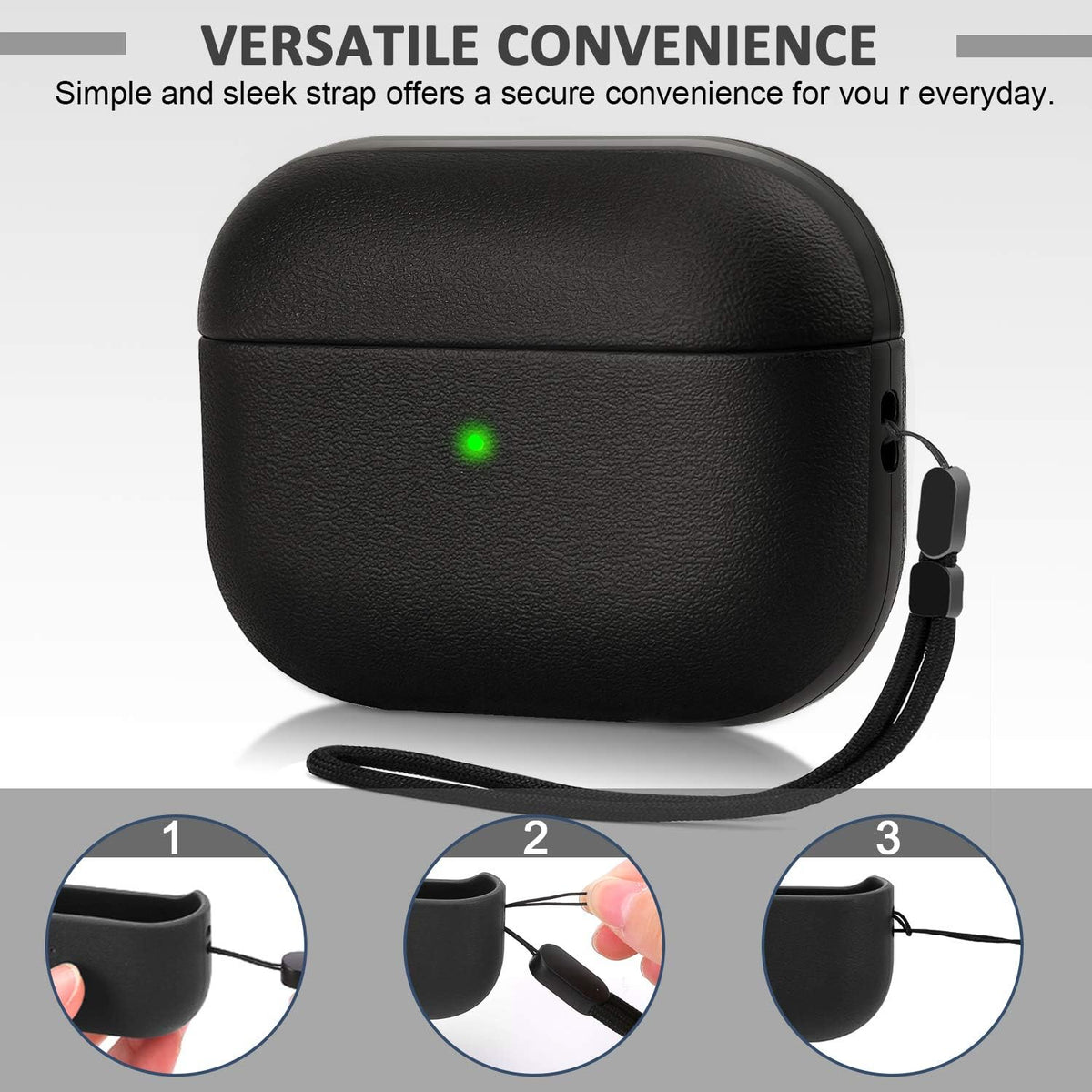 JIELIELE AirPods Pro case hanging rope for secure carry