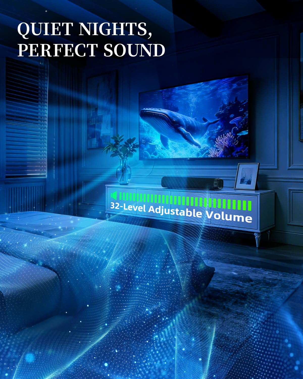 Jierben Sound Bar 50W remote control for easy on-device navigation.