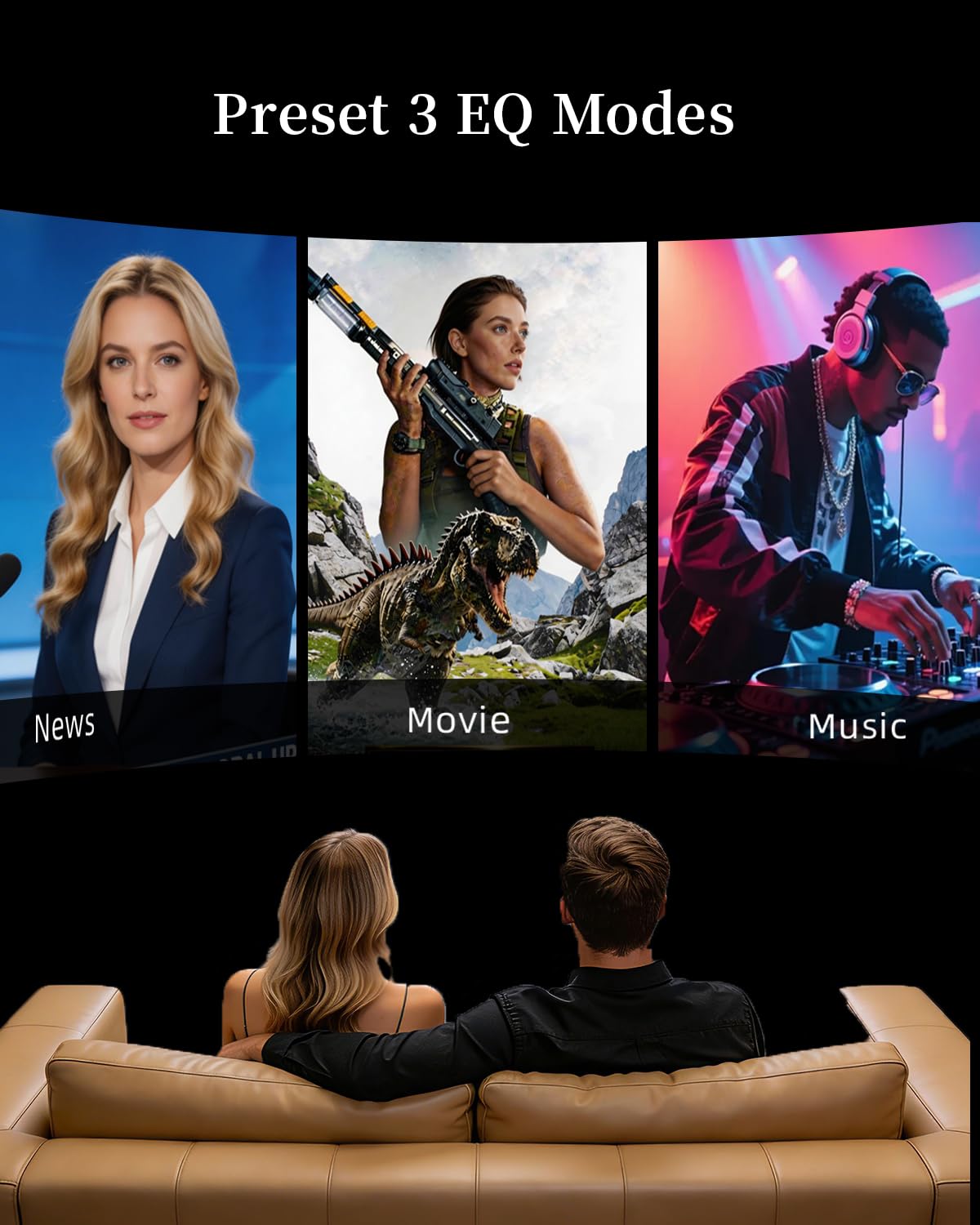 Jierben sound bar wall mounted below TV for cinematic immersion