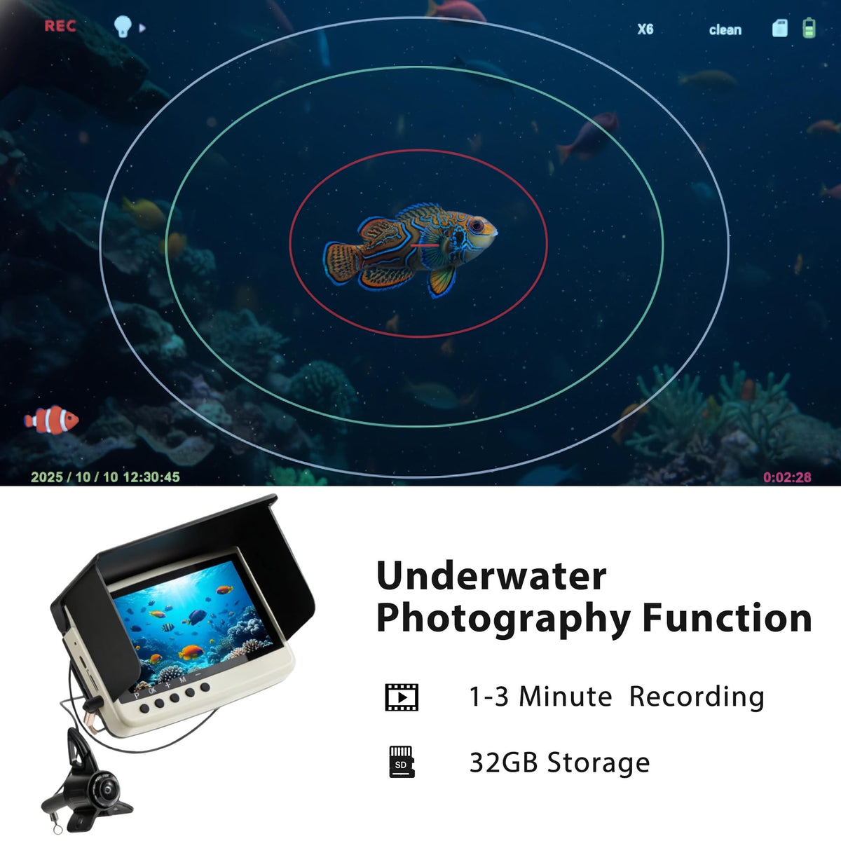 Jiisquilyx infrared night vision lights illuminate murky water